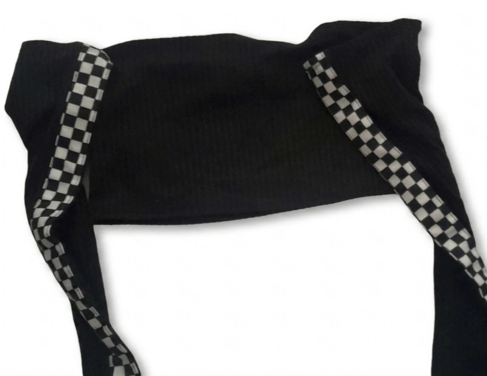 Schoudeloftop met plaid details – photo 2
